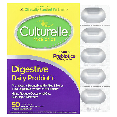 Culturelle Probiotics, Digestive Daily Probiotic, 50 Once Daily Vegetarian Capsules