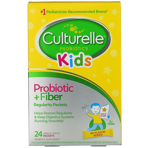 Kids, пробиотик + клетчатка, для нормальной работы кишечника, для детей от 1 года, 24 порционных пакетика 