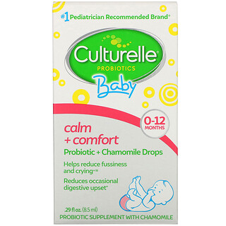 Culturelle, 益生菌，婴儿，平静+舒适，益生菌+洋甘菊滴剂，0-12 个月，0.29 液量盎司（8.5 毫升）