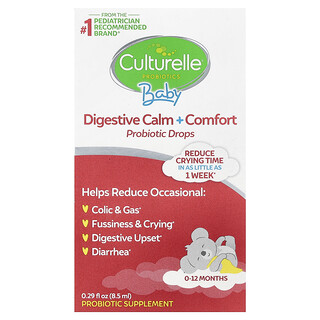 Culturelle, Babyprobiotika, matsmältningslugnande + komfortprobiotiska droppar, 0-12 månader, 8,5 ml