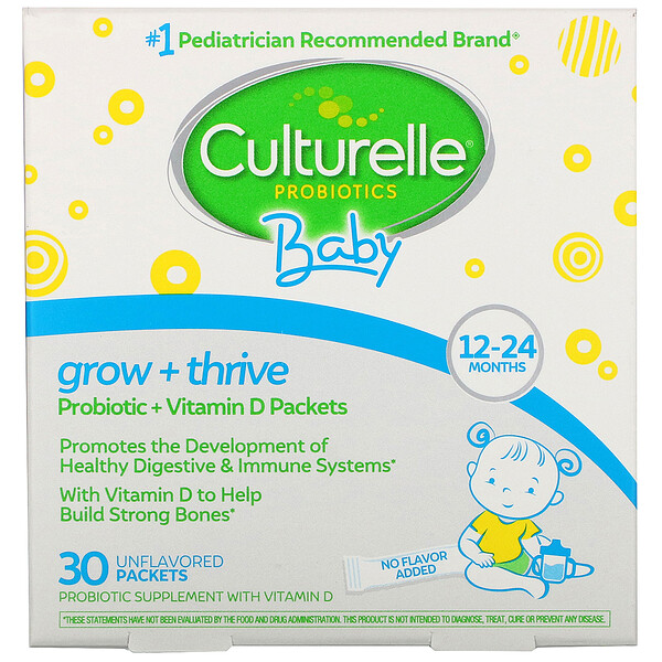 Culturelle, Probiotics, Baby, Grow + Thrive, Probiotics + Vitamin D
