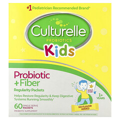 Kids, Regularity Probiotic + Fiber, 1+ Years, Unflavored, 60 Single Serve Packets