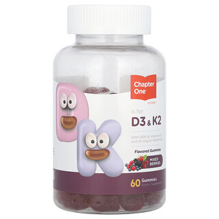 Chapter One, D3 & K2, Blandede Bær, 60 Vingummier