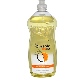 Citra-Solv, Homesolv CitraDish, Натуральное мыло для мытья посуды, Апельсин из Валенсии, 25 жидких унций (739 мл)