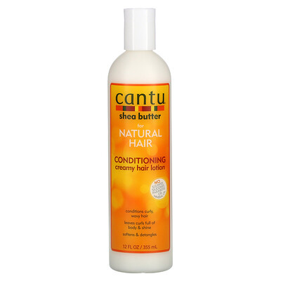 Купить Cantu Масло ши для натуральных волос, кондиционирующий крем-лосьон для волос, 355 мл (12 жидк. Унций)