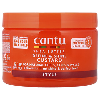 Cantu, 乳木果油，定型和亮泽乳霜，12 液量盎司（354 毫升）