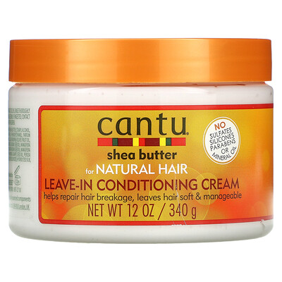 Купить Cantu Масло ши для натуральных волос, несмываемый кондиционер, 340 г (12 унций)
