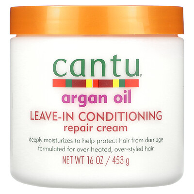 Cantu Argan Oil, Несмываемый восстанавливающий крем-кондиционер, 16 унций (453 г)