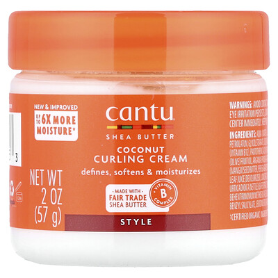 Product Image for Cantu, Shea Butter, Coconut Curling Cream, 2 oz (57 g)