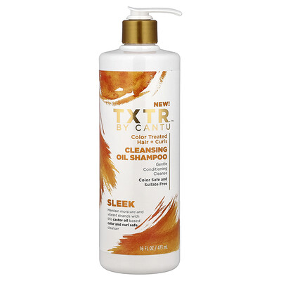 Product Image for Cantu, TXTR , Cleansing Oil Shampoo, Color Treated Hair + Curls, 16 fl oz (473 ml)