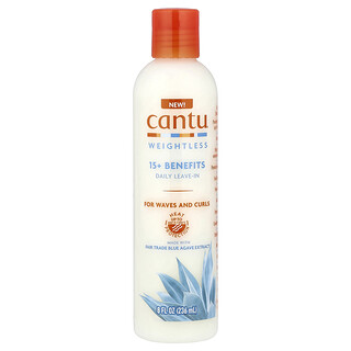 Cantu, Fără greutate, peste 15 beneficii, lăsați zilnic, pentru valuri și bucle, 236 ml (8 fl oz)