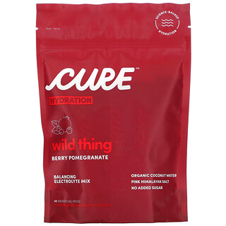 Cure Hydration, Balancing Electrolyte Mix, Wild Thing Berry Pomegranate, 14 Individual Packs, 0.29 oz (8.3 g) Each