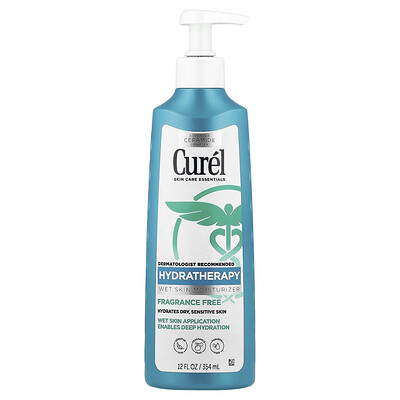 Curel, HydraTherapy, Humectante para piel húmeda, Sin fragancia, 354 ml (12 oz. líq.)