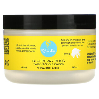 Curls, Blueberry Bliss, Twist-N-Shout Cream, 8 fl oz (240 ml)