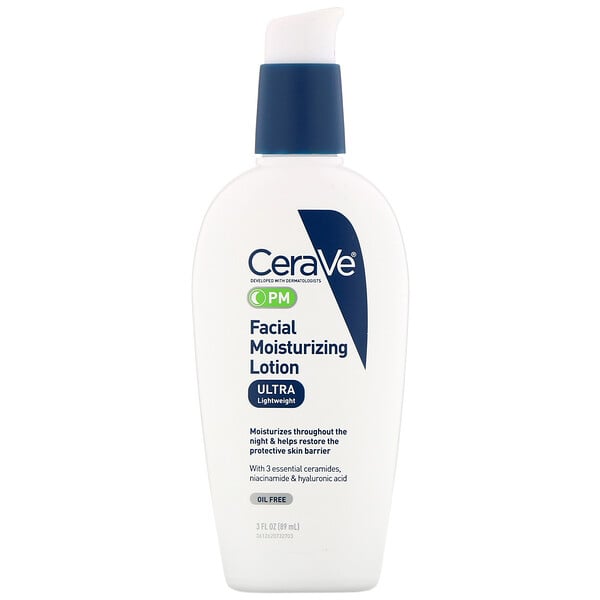 CeraVe, PM Facial Moisturizing Lotion, 3 fl oz (89 ml) - iHerb