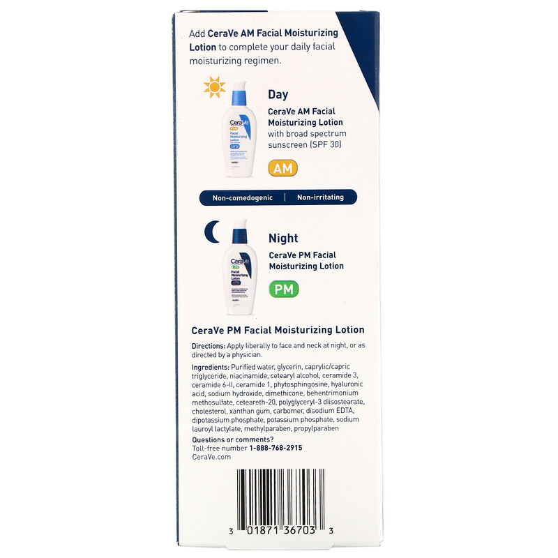 CeraVe, PM Facial Moisturizing Lotion, 3 fl oz (89 ml) iHerb
