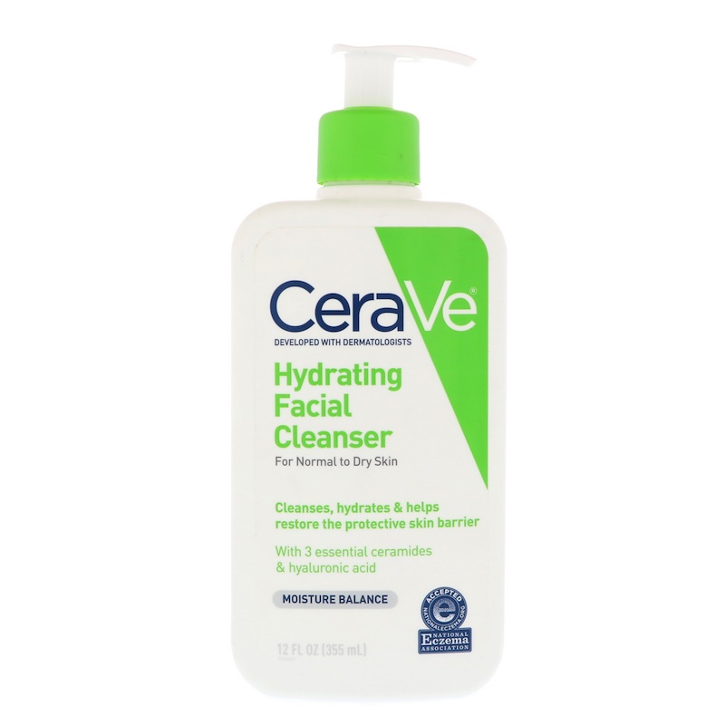 cerave, hydrating facial cleanser, for normal to
