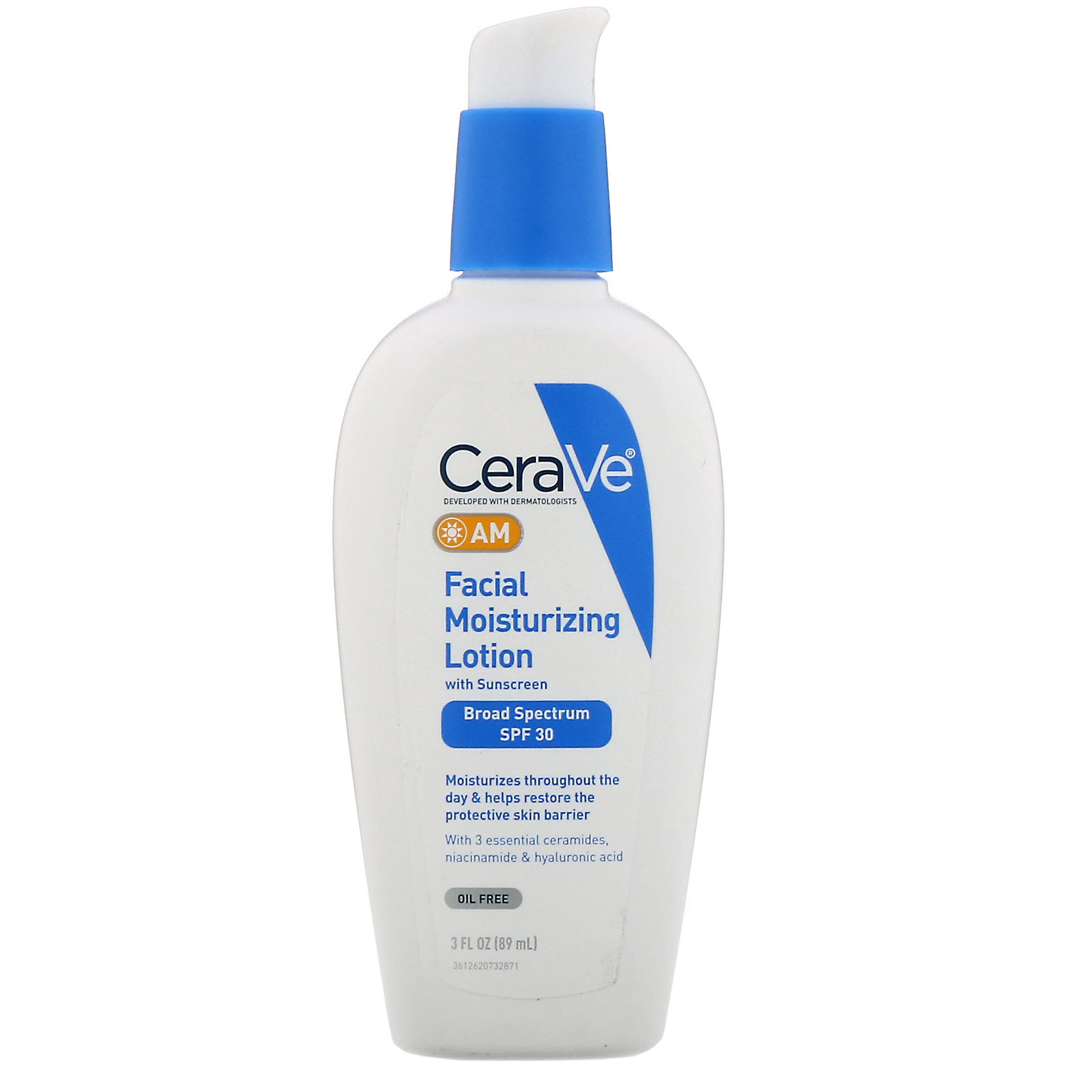 CeraVe, AM Facial Moisturizing Lotion with Sunscreen, SPF 30, 3 fl oz ...