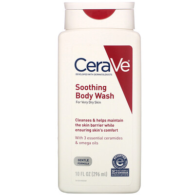 CeraVe Soothing Body Wash, For Very Dry Skin, 10 fl oz (296 ml)
