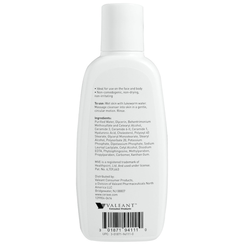 CeraVe, Hydrating Cleanser, For Dry to Normal Skin, 3 fl oz (87 ml) iHerb