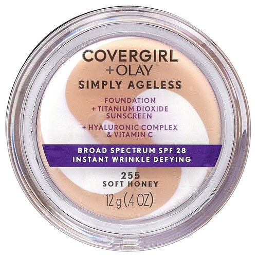 Covergirl Olay Simply Ageless Foundation SPF 28 255 Soft Honey 04 oz 12 g