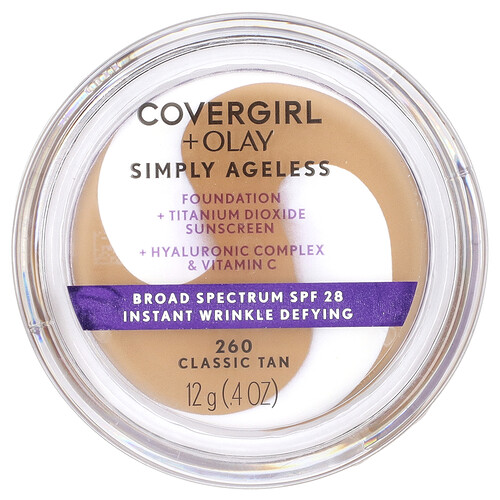 Covergirl Olay Simply Ageless Foundation SPF 28 260 Classic Tan 04 oz 12 g