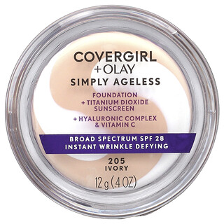 Covergirl, Fond de teint Olay Simply Ageless, FPS 28, 205 Ivoire, 12 g