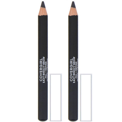 Covergirl Easy Breezy, карандаши для придания контура и закрашивания бровей, оттенок 500 «Черный», 1,7 г (0,06 унции)