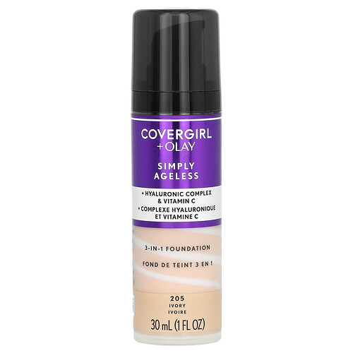 Covergirl Olay Simply Ageless 3in1 Foundation 205 Ivory 1 fl oz 30 ml