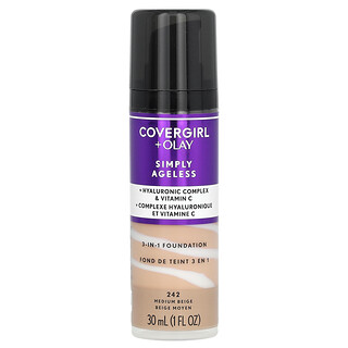 Covergirl, Olay Simply Ageless, Fond de teint 3-en-1, 242 Beige moyen, 30 ml
