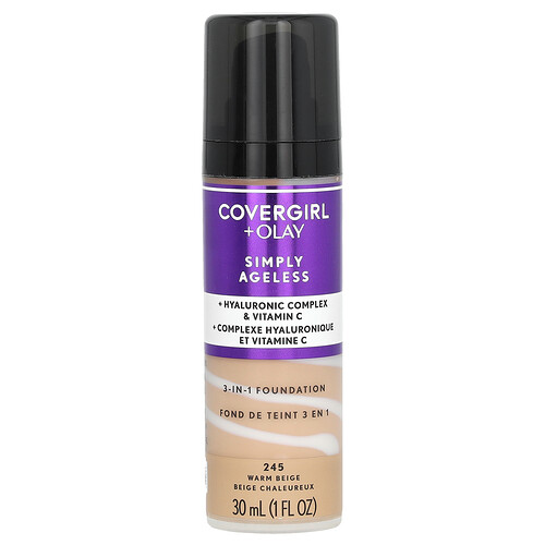 Covergirl Olay Simply Ageless 3in1 Foundation 245 Warm Beige 1 fl oz 30 ml