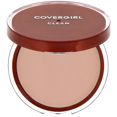 Covergirl Clean, компактная тональная основа в виде пудры, оттенок 120 «Кремовый натуральный», 11 г (0,39 унции)