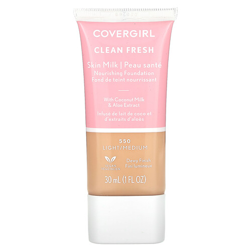 Covergirl, Clean Fresh, Skin Milk Nourishing Foundation, nährende Foundation mit Hautmilch, 550 Light/Medium, 30 ml (1 fl. oz.)