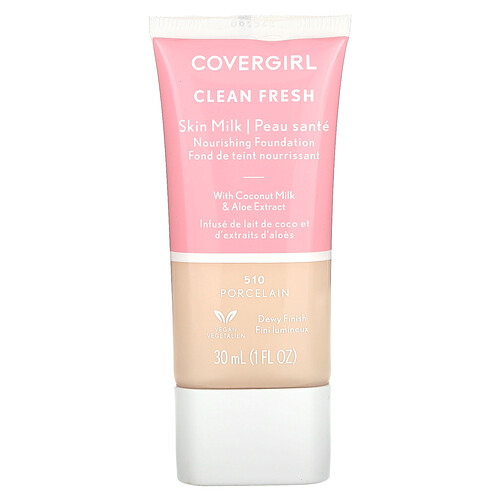 Covergirl, Clean Fresh, Skin Milk Nourishing Foundation, nährende Foundation mit Hautmilch, 510 Porcelain, 30 ml (1 fl. oz.)