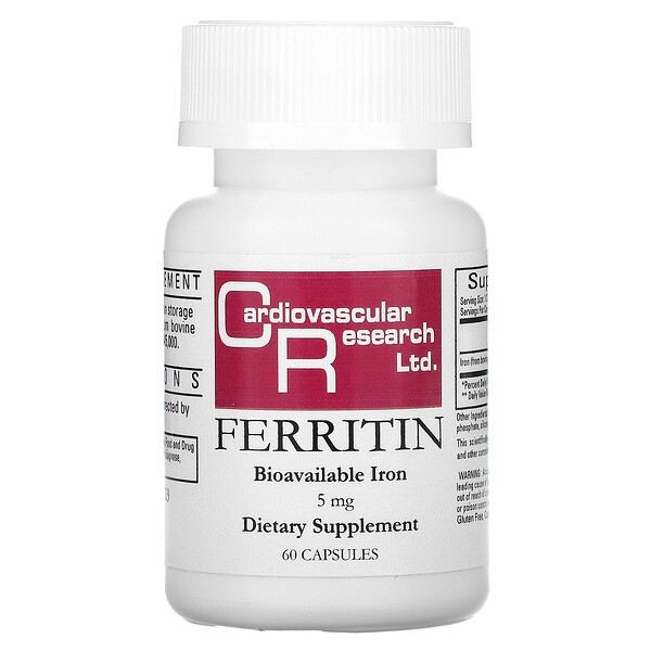 Cardiovascular Research, Ferritin, 5 mg, 60 Capsules
