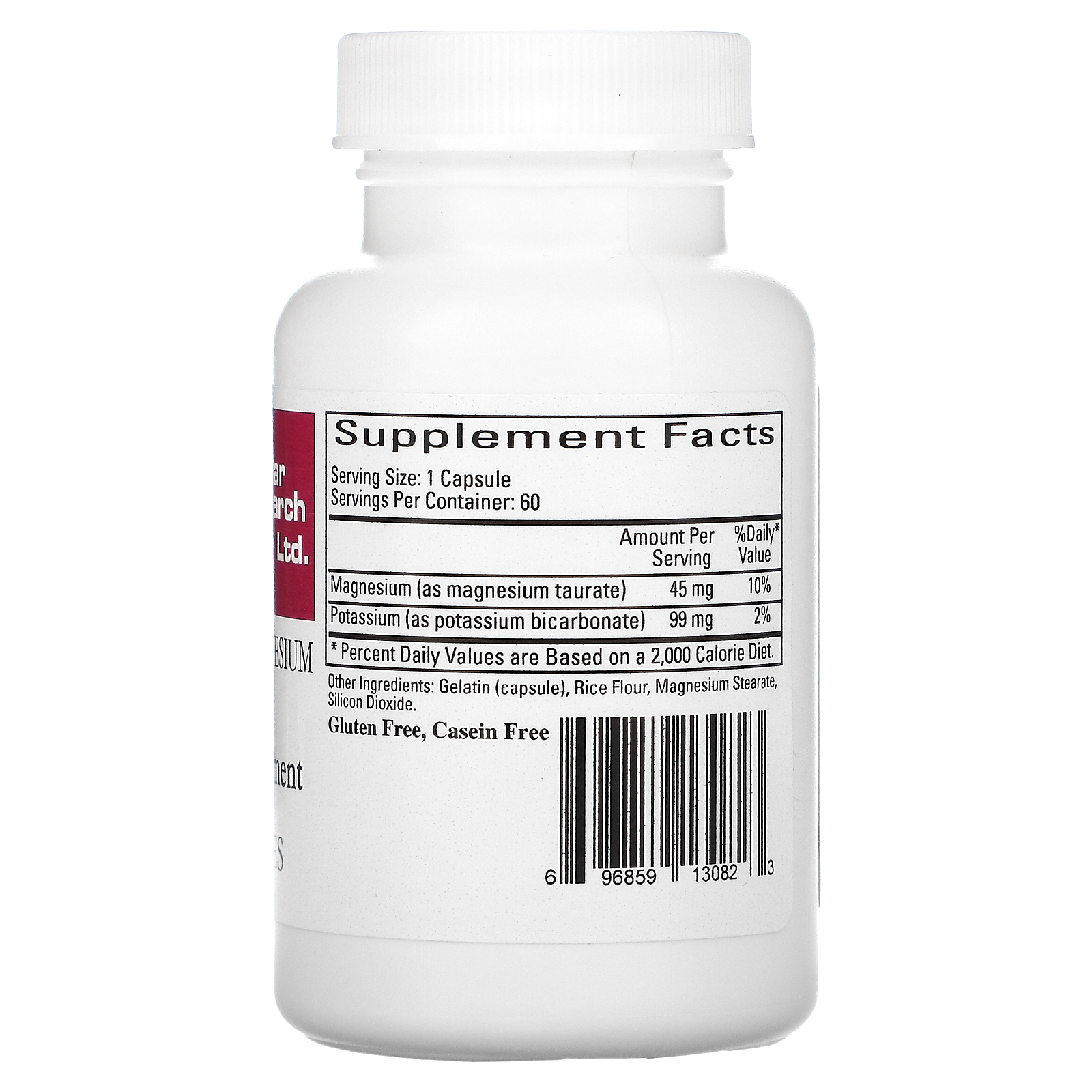 Cardiovascular Research Ltd., PotassiumMagnesium Taurate, 60 Capsules