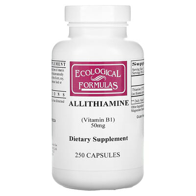 

Ecological Formulas Allithiamine (Vitamin B1) 50 mg 250 Capsules