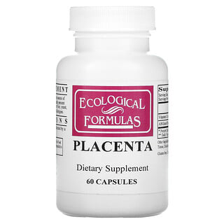 Ecological Formulas, Placenta, 60 Capsules