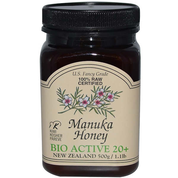 PRI, Manuka Honey, Bio Active 20+, 100% Raw Certified, 1.1 lb (500 g) (Discontinued Item) 