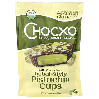 Chocxo‏, كوب من شوكولاتة بالحليب على طراز دبي، 7 أكواب، 0.5 أونصات (14 جم) لكل منها
