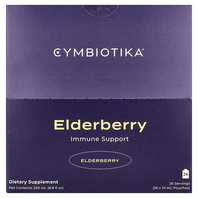 Cymbiotika, Refuerzo inmunitario con saúco, 26 sobres, 10 ml (0,3 oz. líq.) cada uno