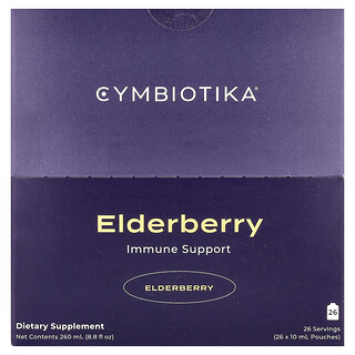 Cymbiotika, Elderberry Immune Support, Unterstützung des Immunsystems mit Holunder, 26 Beutel, je 10 ml (0,3 fl. oz..)