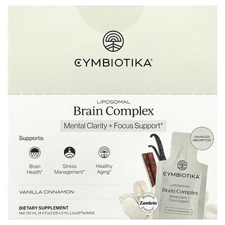 Cymbiotika, Liposomal Brain Complex, Vanilla Cinnamon, 26 Liquid Packets, 5 ml (0.17 fl oz) Each