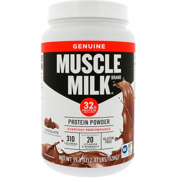 Cytosport, Inc, Оригинальный протеиновый порошок Muscle Milk, шоколад, 39,5 унций (1120 г)