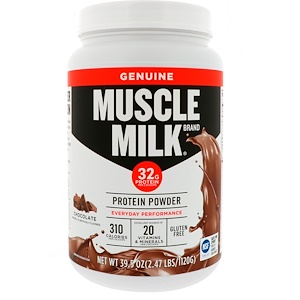 Купить Cytosport, Inc, Оригинальный протеиновый порошок Muscle Milk, шоколад, 39,5 унций (1120 г)  на IHerb
