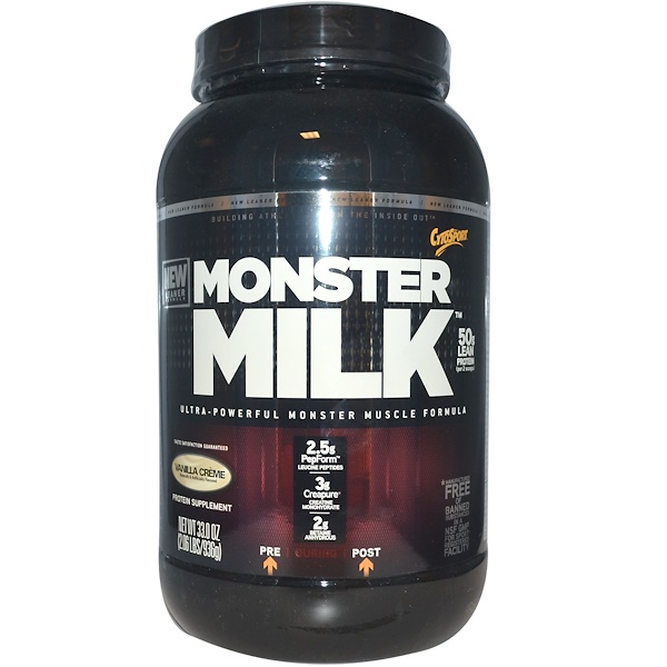 Cytosport, Inc, Monster Milk, Ultra-Powerful Monster Muscle Formula, Vanilla Cream, 33 oz (936 g) (Discontinued Item) 