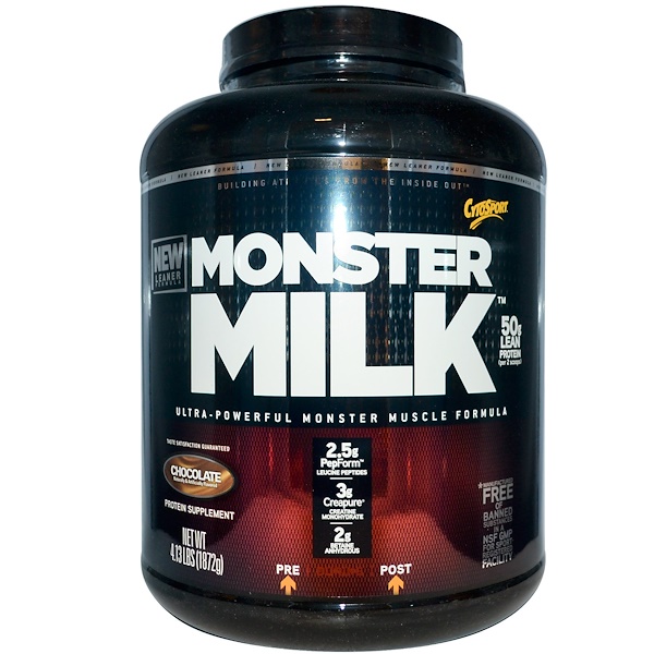 Cytosport, Inc, Monster Milk, Ultra-Powerful Monster Muscle Formula, Chocolate, 4.13 lbs (1872 g) (Discontinued Item) 