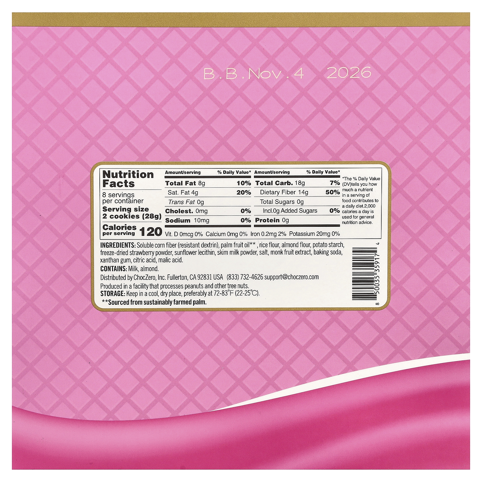 Premium Cookies, Wafers, Strawberry, 16 Cookies, 8 oz (224 g) - Bild 2 von 2