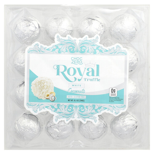 ChocZero, Royal Truffe, weißer Kokosnusstrüffel, 240 g (8,5 oz.)
