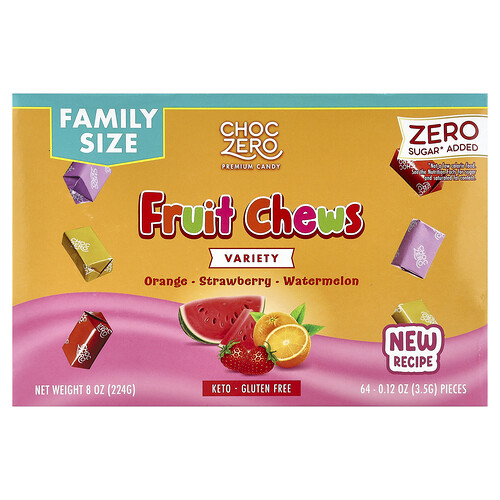 Choczero Fruit Chews, Variety, 64 Pieces, 8 oz (224 g)